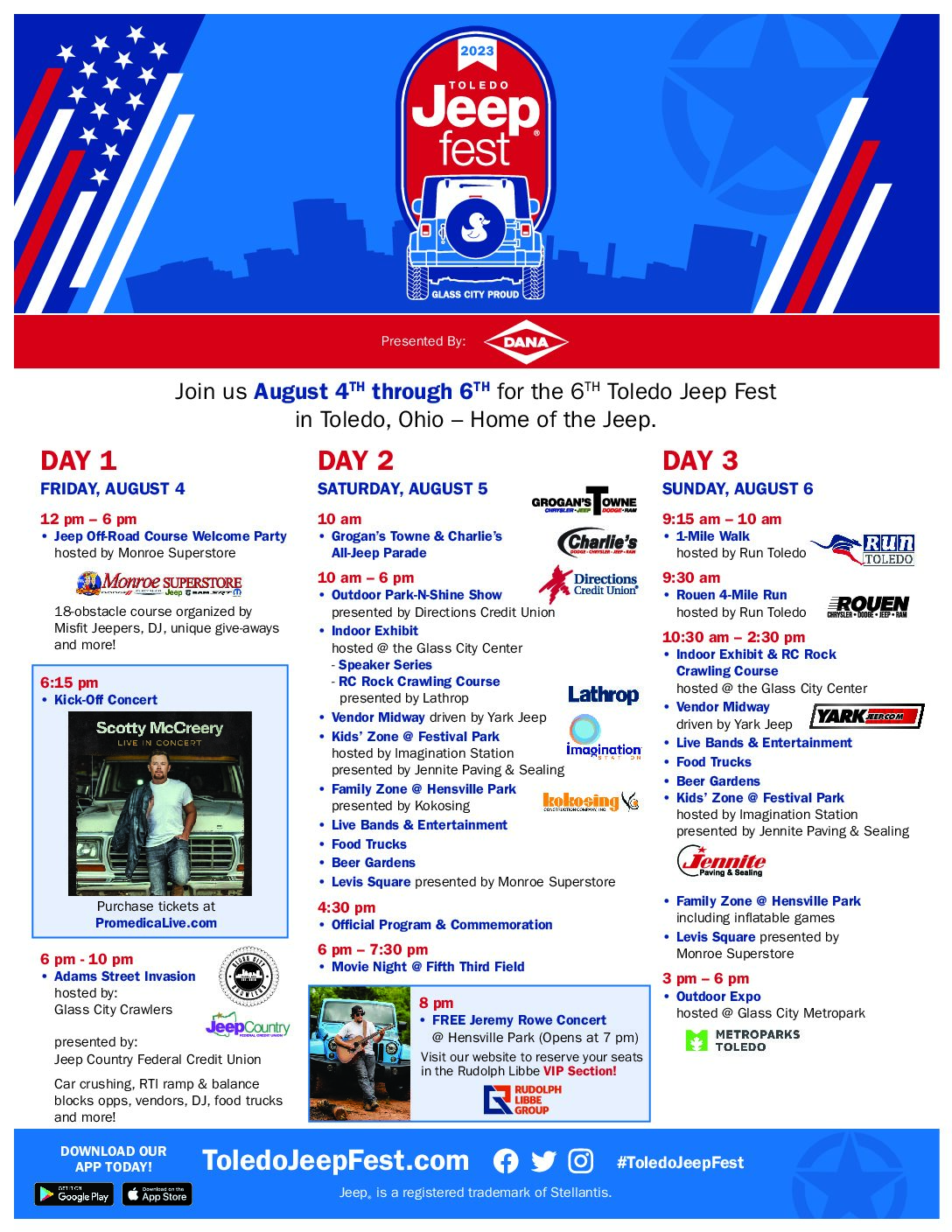 Schedule of Events - Toledo Jeep Fest 2023 Schedule of Events - Toledo Jeep Fest 2023