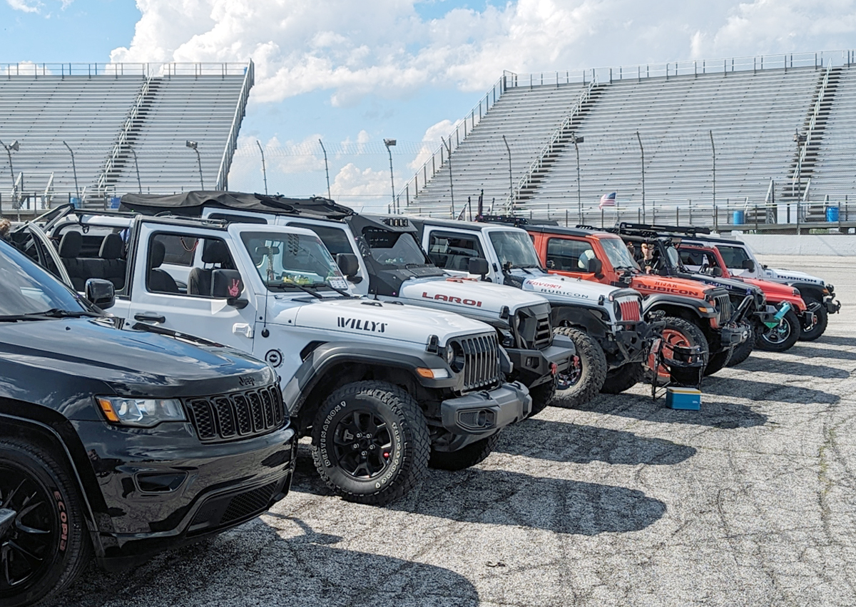 Toledo Speedway Hype event jeeps